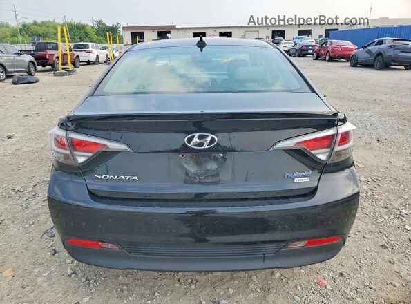 KMHE34L14HA050572 2017 HYUNDAI SONATA Black Rear view