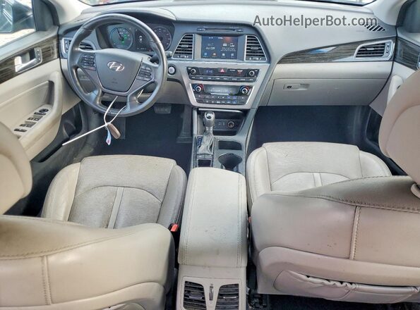 KMHE34L14HA050572 2017 HYUNDAI SONATA Black Dashboard view