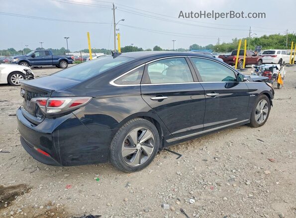 KMHE34L14HA050572 2017 HYUNDAI SONATA Black Rear right