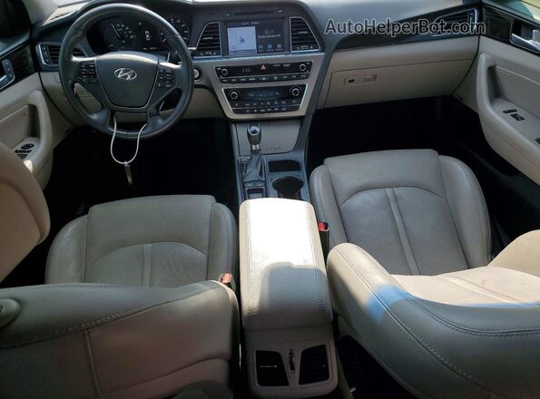 KMHE34L14HA050846 2017 HYUNDAI SONATA Silver Առջևի վահանակի տեսք