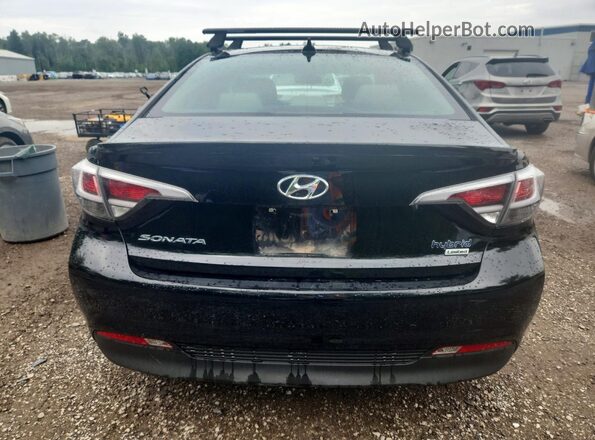 KMHE34L15GA011245 2016 HYUNDAI SONATA Black Widok z tyłu