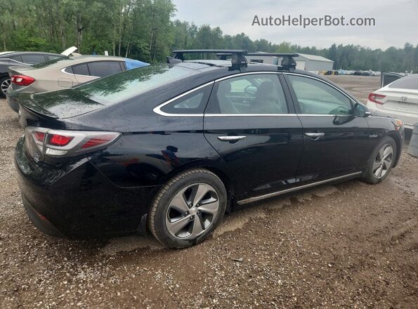 KMHE34L15GA011245 2016 HYUNDAI SONATA Black Tył prawy