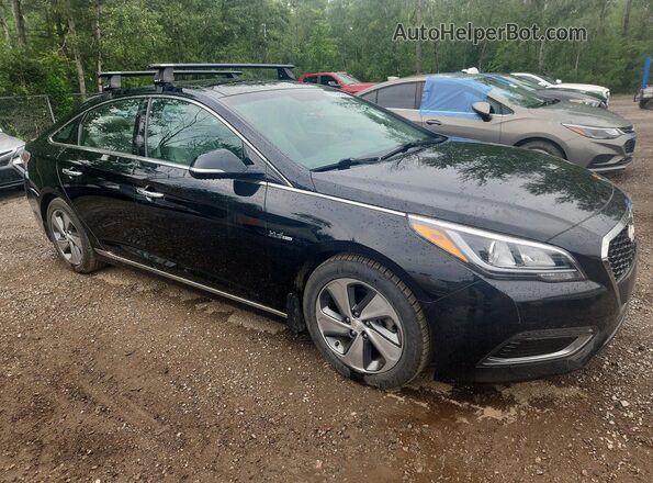 KMHE34L15GA011245 2016 HYUNDAI SONATA Black Przód prawy