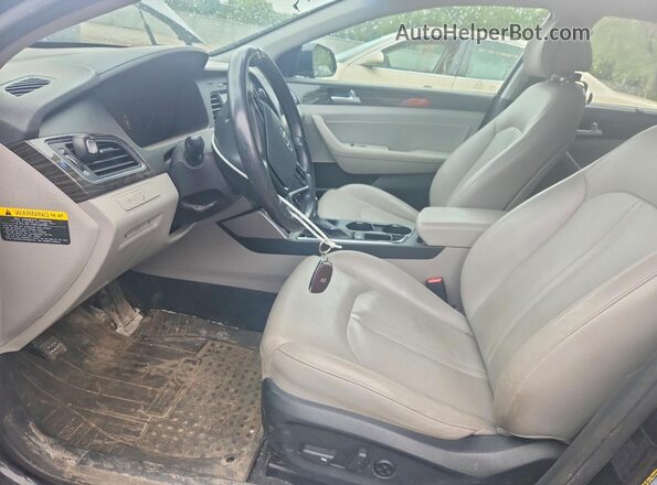KMHE34L15GA011245 2016 HYUNDAI SONATA Black Widok wnętrza z przodu