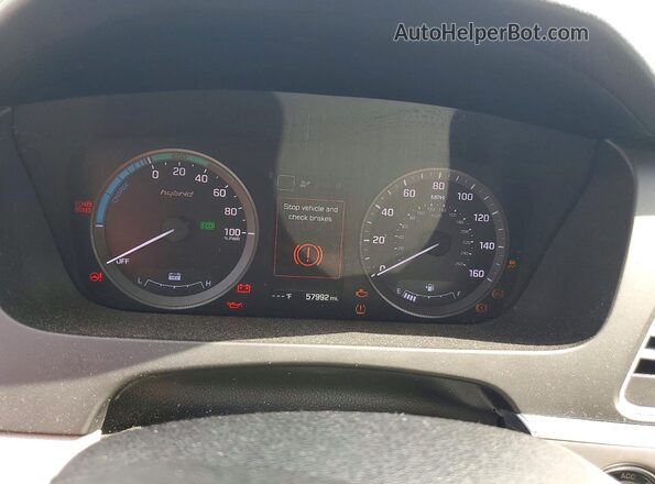 KMHE34L15GA027722 2016 HYUNDAI SONATA Silver Vista del cuadro de instrumentos