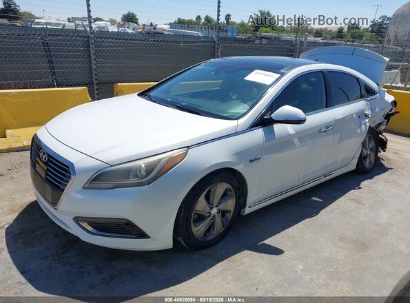 KMHE34L15GA029857 2016 HYUNDAI SONATA HYBRID White Передня ліва чверть