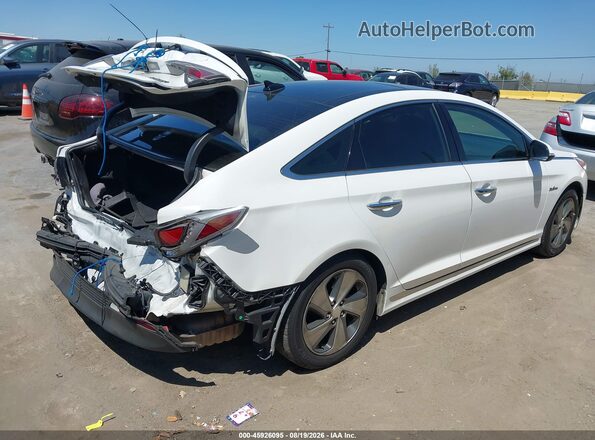 KMHE34L15GA029857 2016 HYUNDAI SONATA HYBRID White Задня права чверть