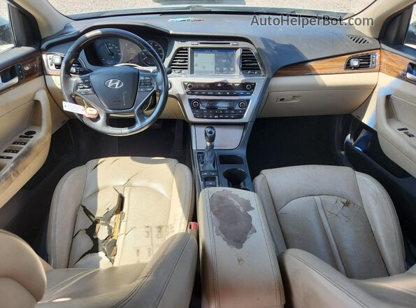 KMHE34L16GA008791 2016 HYUNDAI SONATA Green წინა პანელის ხედი