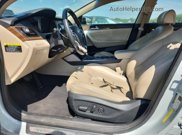 KMHE34L16GA008791 2016 HYUNDAI SONATA Green წინა სალონის ხედი