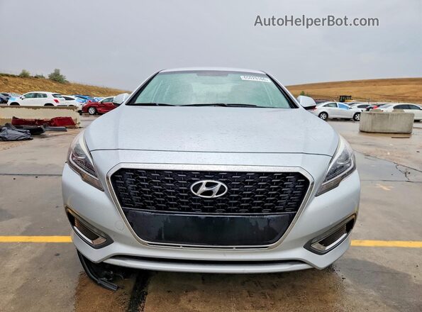 KMHE34L16HA056051 2017 HYUNDAI SONATA Silver Vista frontal