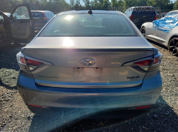 KMHE34L17GA008752 2016 HYUNDAI SONATA Серый Вид сзади