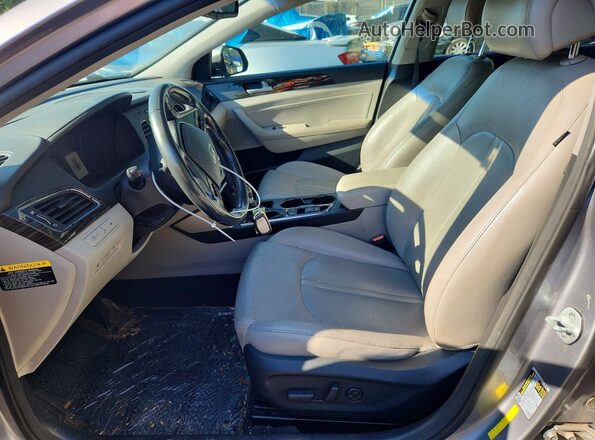KMHE34L17GA008752 2016 HYUNDAI SONATA Серый Вид салона спереди