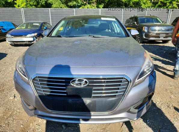 KMHE34L17GA008752 2016 HYUNDAI SONATA Серый Вид спереди