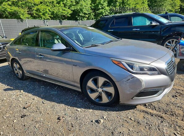 KMHE34L17GA008752 2016 HYUNDAI SONATA Серый Передняя правая четверть