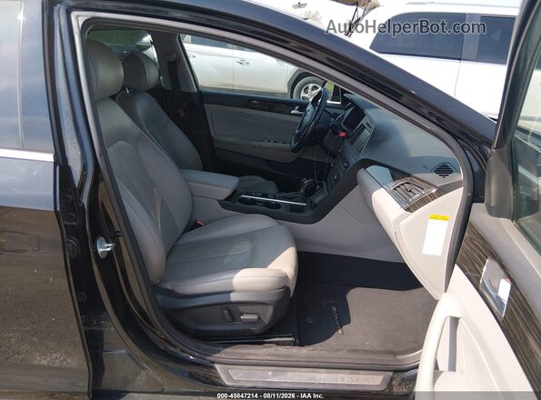 KMHE34L18GA012728 2016 HYUNDAI SONATA HYBRID Black Вид салону спереду