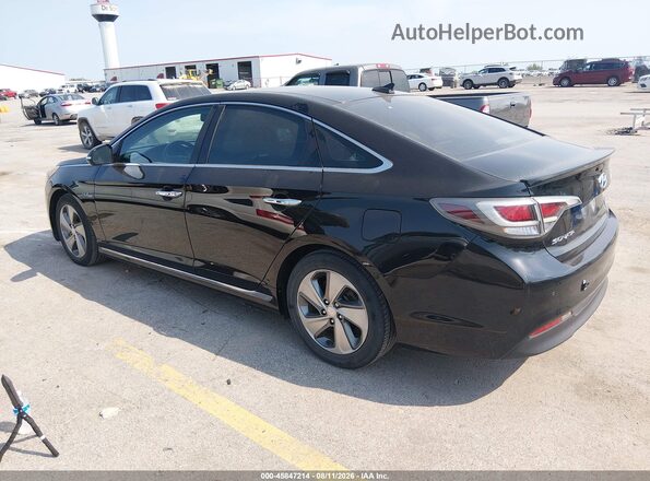 KMHE34L18GA012728 2016 HYUNDAI SONATA HYBRID Black Задня ліва чверть