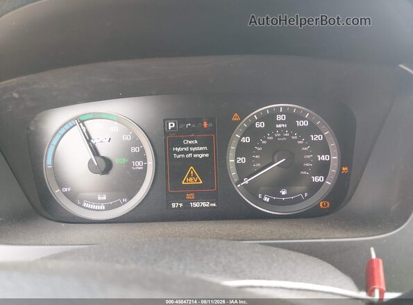 KMHE34L18GA012728 2016 HYUNDAI SONATA HYBRID Black Вид задніх сидінь