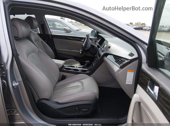 KMHE34L18GA012860 2016 HYUNDAI SONATA HYBRID Gray Вид салону спереду