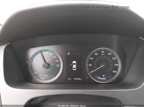 KMHE34L18GA012860 2016 HYUNDAI SONATA HYBRID Gray Вид задніх сидінь