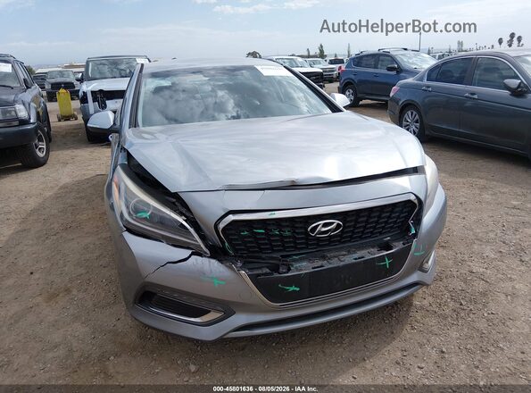 KMHE34L18GA012860 2016 HYUNDAI SONATA HYBRID Gray Вид спереду