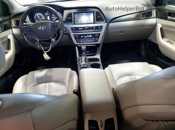 KMHE34L18GA024605 2016 HYUNDAI SONATA Silver Widok deski rozdzielczej