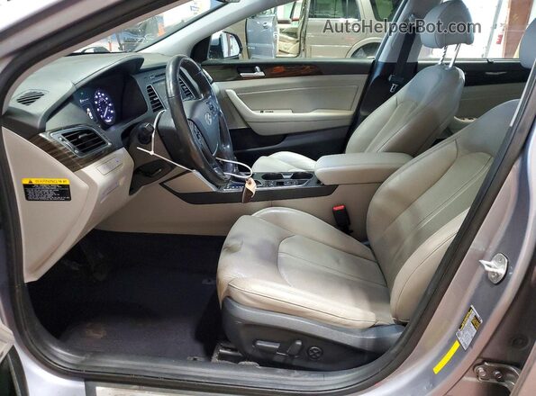 KMHE34L18GA024605 2016 HYUNDAI SONATA Silver Widok wnętrza z przodu