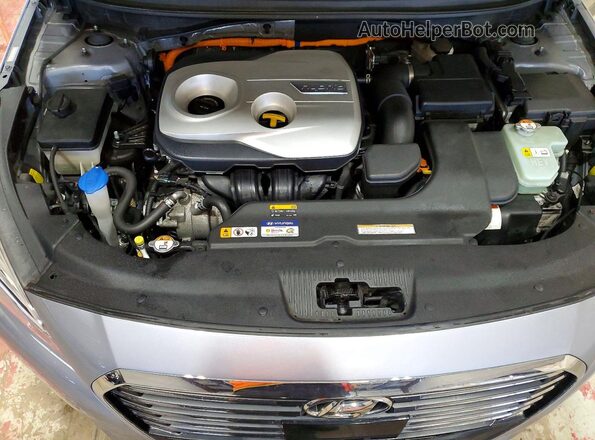 KMHE34L18GA024605 2016 HYUNDAI SONATA Silver Widok komory silnika