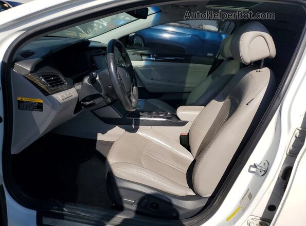 KMHE34L1XGA009734 2016 HYUNDAI SONATA White წინა სალონის ხედი