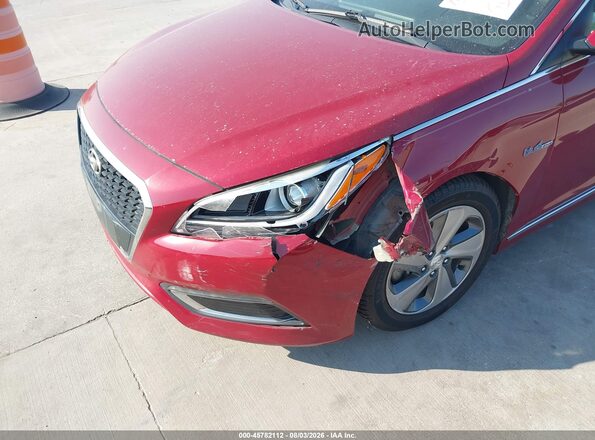 KMHE34L1XGA016764 2016 HYUNDAI SONATA HYBRID Красный Вид спереди