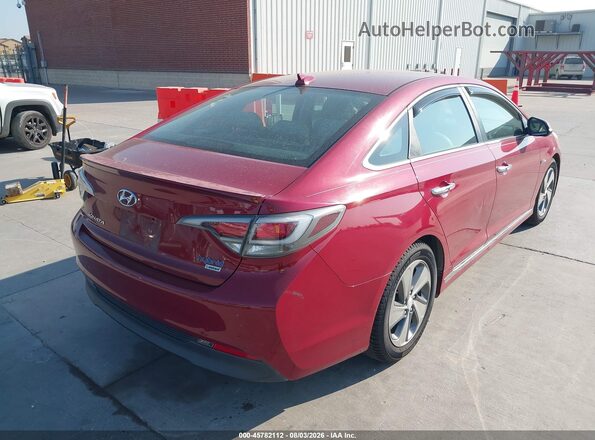 KMHE34L1XGA016764 2016 HYUNDAI SONATA HYBRID Красный Задняя правая четверть