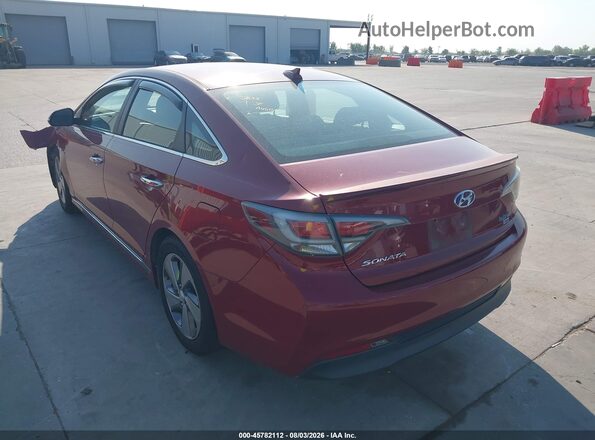 KMHE34L1XGA016764 2016 HYUNDAI SONATA HYBRID Красный Задняя левая четверть