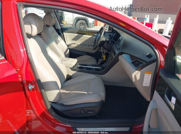 KMHE34L1XGA016764 2016 HYUNDAI SONATA HYBRID Красный Вид салона спереди