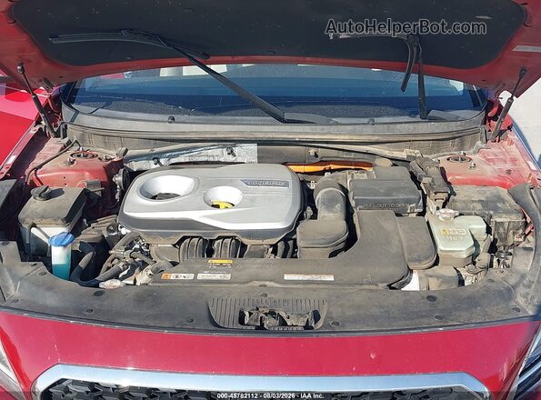 KMHE34L1XGA016764 2016 HYUNDAI SONATA HYBRID Красный Вид сзади
