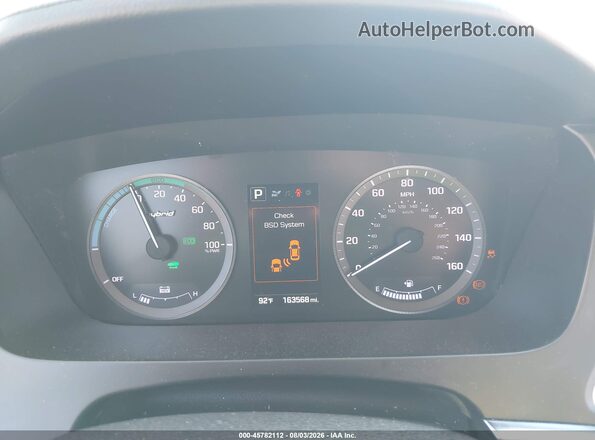 KMHE34L1XGA016764 2016 HYUNDAI SONATA HYBRID Красный Вид задних сидений