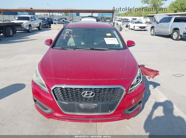 KMHE34L1XGA016764 2016 HYUNDAI SONATA HYBRID Красный Вид щитка приборов