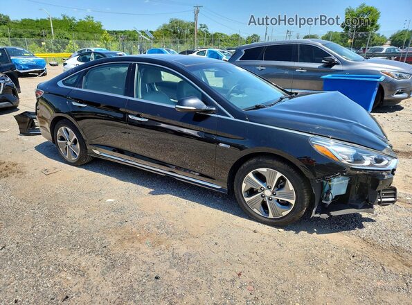 KMHE34L30KA088048 2019 HYUNDAI SONATA Black წინა მარჯვენა