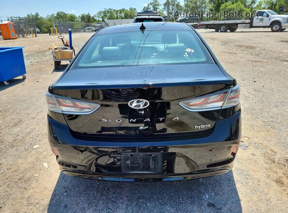 KMHE34L30KA088048 2019 HYUNDAI SONATA Black უკანა ხედი