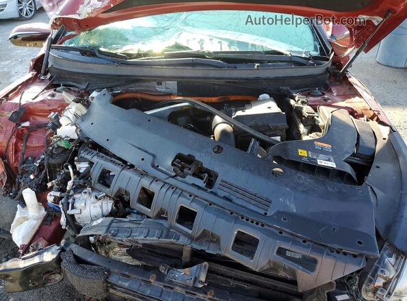 KMHE34L32JA083951 2018 HYUNDAI SONATA Red უკანა სალონის ხედი