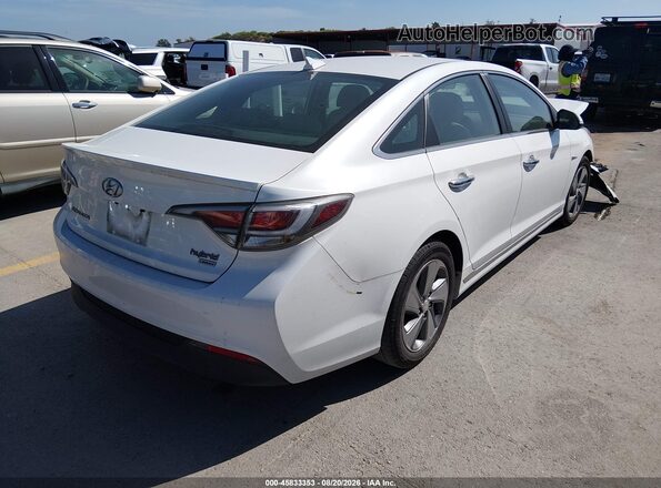 KMHE34L33HA071396 2017 HYUNDAI SONATA HYBRID White Rear right