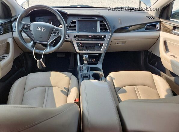 KMHE34L34HA071410 2017 HYUNDAI SONATA Silver Առջևի վահանակի տեսք