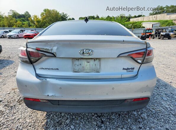 KMHE34L34HA071410 2017 HYUNDAI SONATA Silver Հետևի տեսք