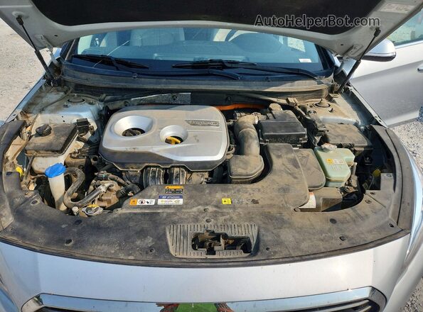 KMHE34L34HA071410 2017 HYUNDAI SONATA Silver Սալոնի հետևի տեսք