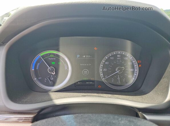 KMHE34L35KA087901 2019 HYUNDAI SONATA Белый Вид щитка приборов