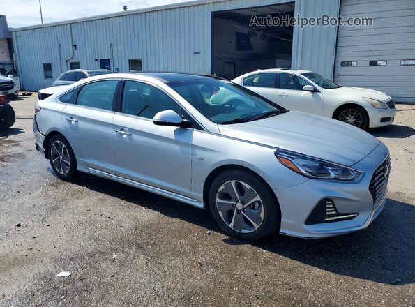 KMHE34L37KA088693 2019 HYUNDAI SONATA Silver Delantero derecho