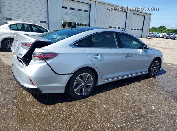 KMHE34L37KA088693 2019 HYUNDAI SONATA Silver Trasero derecho