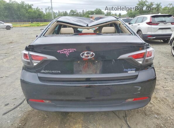 KMHE34L3XHA067748 2017 HYUNDAI SONATA Black Vista trasera