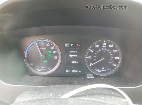 KMHE34L3XHA067748 2017 HYUNDAI SONATA Black Vista del cuadro de instrumentos