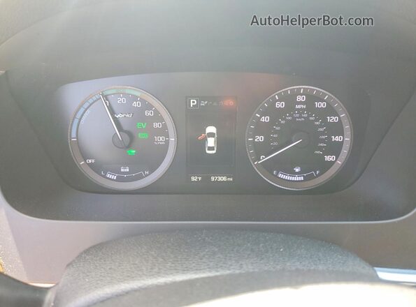 KMHE34L3XHA077244 2017 HYUNDAI SONATA White ხელსაწყოთა პანელის ხედი