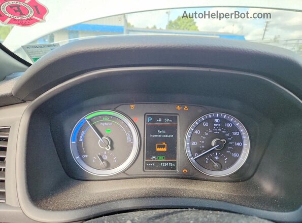 KMHE34L3XKA093774 2019 HYUNDAI SONATA White Вид щитка приладів