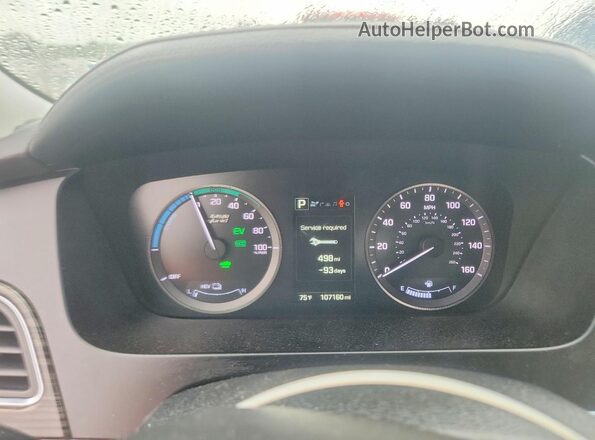 KMHE54L28GA026356 2016 HYUNDAI SONATA Silver Vista del cuadro de instrumentos